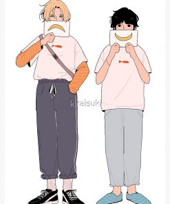 sad banana. happy banana Postcard RB2909 1 - Anime Stationery artwork Offical Anime Stationery Merch