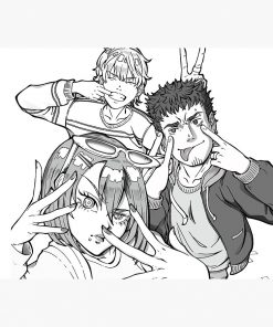 Friendz (B/W) Mouse Pad RB2909 1 - Anime Stationery artwork Offical Anime Stationery Merch