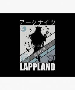 Lappland from Arknights the Perky Gray Wolf Operator in Cool Aesthetic Silhouette Design with Japanese Chinese Bold Text | Black Mouse Pad RB2909 1 - Anime Stationery artwork Offical Anime Stationery Merch