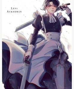 Maid Levi Ackerman Attack on Titan Postcard RB2909 1 - Anime Stationery artwork Offical Anime Stationery Merch