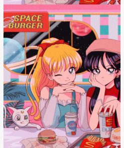 SPACE BURGER Spiral Notebook RB2909 1 - Anime Stationery artwork Offical Anime Stationery Merch