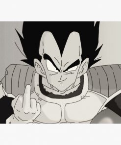 Vegeta raising middle finger Mouse Pad RB2909 1 - Anime Stationery artwork Offical Anime Stationery Merch