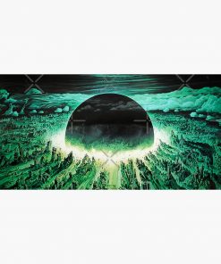 Akira Green Japanese Cyberpunk City Explosion Poster Desk Mat RB2909 1 - Anime Stationery artwork Offical Anime Stationery Merch