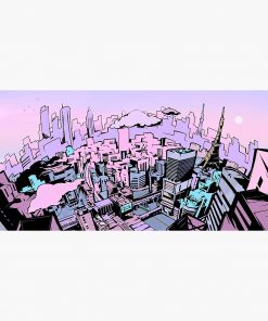 Persona 5 Pastel Tokyo Loading Screen Desk Mat RB2909 1 - Anime Stationery artwork Offical Anime Stationery Merch