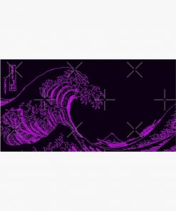 Great Wave Purple Aesthetic Desk Mat RB2909 1 - Anime Stationery artwork Offical Anime Stationery Merch