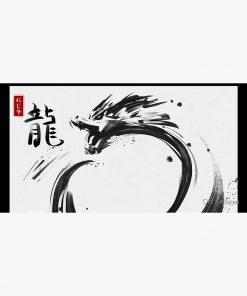 Japanese dragon Sumi e Desk Mat RB2909 1 - Anime Stationery artwork Offical Anime Stationery Merch