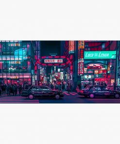 Cyberpunk Tokyo Street Desk Mat RB2909 1 - Anime Stationery artwork Offical Anime Stationery Merch