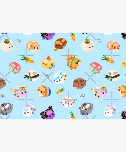 Pui Pui Molcar Assorted Characters Toss Design - Blue Hardcover Journal RB2909 1 - Anime Stationery artwork Offical Anime Stationery Merch