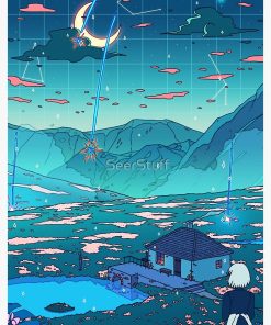 Crystal Shower Spiral Notebook RB2909 1 - Anime Stationery artwork Offical Anime Stationery Merch