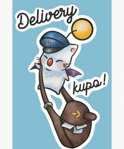 Special delivery, kupo! Delivery moogle from Final Fantasy 14 art Greeting Card RB2909 1 - Anime Stationery artwork Offical Anime Stationery Merch