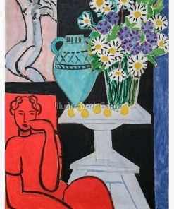 Matisse - Woman and flowers Greeting Card RB2909 1 - Anime Stationery artwork Offical Anime Stationery Merch