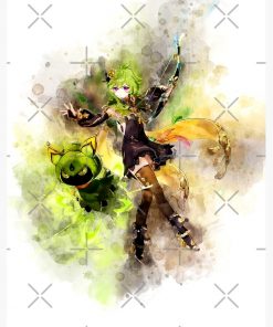 Collei - Genshin Impact (Watercolor) Greeting Card RB2909 1 - Anime Stationery artwork Offical Anime Stationery Merch
