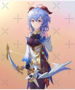 Cute Ganyu Amos Bow Genshin Impact Greeting Card RB2909 1 - Anime Stationery artwork Offical Anime Stationery Merch