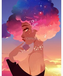 Space Rainbow Afro Spiral Notebook RB2909 1 - Anime Stationery artwork Offical Anime Stationery Merch