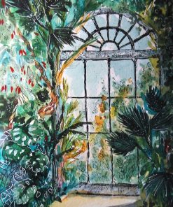 Greenhouse watercolor Postcard RB2909 1 - Anime Stationery artwork Offical Anime Stationery Merch