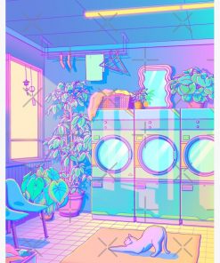 Laundry Blues Postcard RB2909 1 - Anime Stationery artwork Offical Anime Stationery Merch