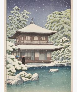 Hasui Kawase Winter Scene Greeting Card RB2909 1 - Anime Stationery artwork Offical Anime Stationery Merch