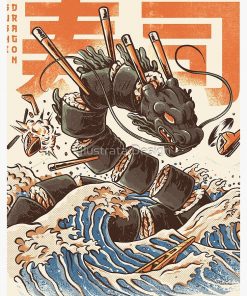 Great Sushi Dragon Spiral Notebook RB2909 1 - Anime Stationery artwork Offical Anime Stationery Merch