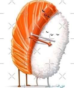 Sushi Hug Postcard RB2909 1 - Anime Stationery artwork Offical Anime Stationery Merch