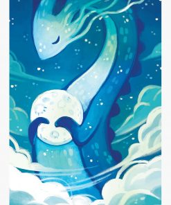Moon Dragon Postcard RB2909 1 - Anime Stationery artwork Offical Anime Stationery Merch