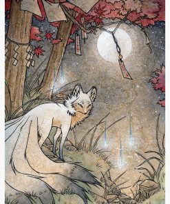 Fox & Wisps - TeaKitsune Fox Yokai Spiral Notebook RB2909 1 - Anime Stationery artwork Offical Anime Stationery Merch