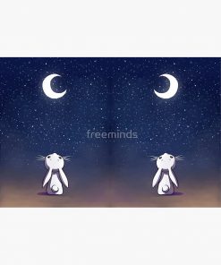 Moon Bunny Hardcover Journal RB2909 1 - Anime Stationery artwork Offical Anime Stationery Merch