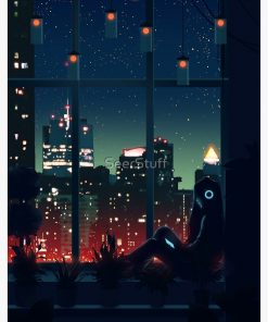 A Quiet Night Spiral Notebook RB2909 1 - Anime Stationery artwork Offical Anime Stationery Merch