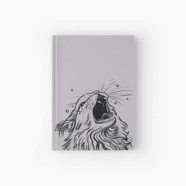 White/Lines-Only Screaming Thurston Meme Cat Hardcover Journal RB2909 product Offical Anime Stationery Merch