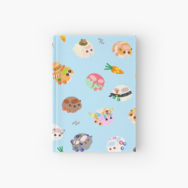 Pui Pui Molcar Assorted Characters Toss Design - Blue Hardcover Journal RB2909 product Offical Anime Stationery Merch