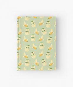 Korean Banana Milk Pattern 바나나 우유 Cute Anime Aesthetics Hardcover Journal RB2909 product Offical Anime Stationery Merch