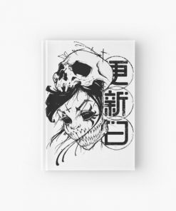 Japanese Samurai Skull Girl Kanji Ornament Hardcover Journal RB2909 product Offical Anime Stationery Merch