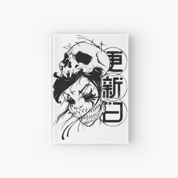 Japanese Samurai Skull Girl Kanji Ornament Hardcover Journal RB2909 product Offical Anime Stationery Merch