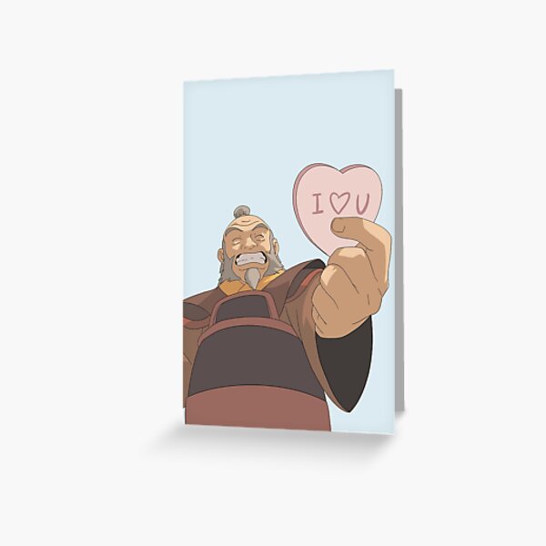 Uncle Iroh "I heart you" Candy Heart  Greeting Card RB2909 product Offical Anime Stationery Merch