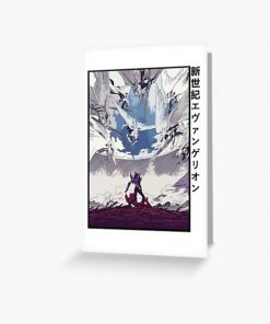 Eva Units 01 & 02 VS Mass Production Evas (Neon Genesis Evangelion) Greeting Card RB2909 product Offical Anime Stationery Merch