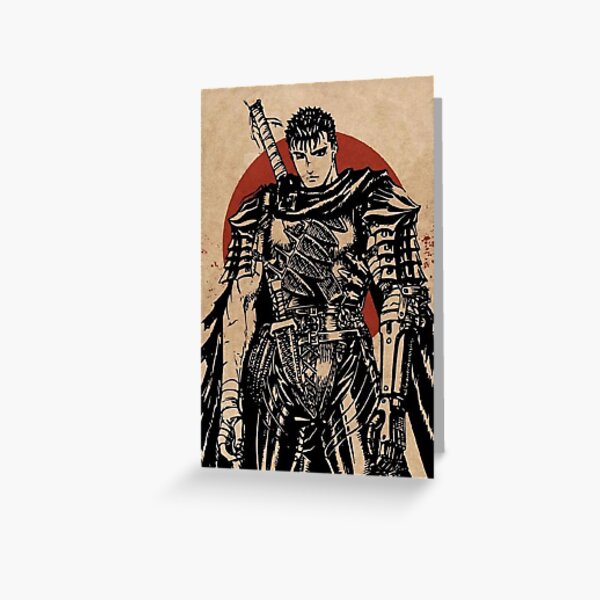 Guts in a Chinese style drawing Greeting Card RB2909 product Offical Anime Stationery Merch