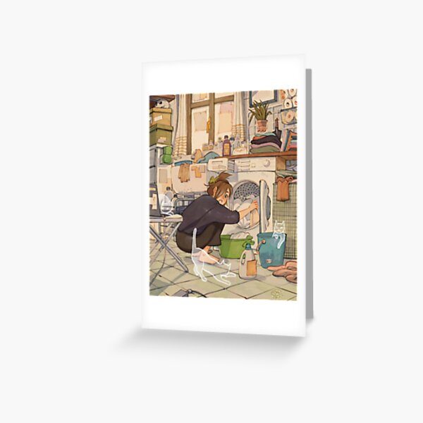 Laundry Room Greeting Card RB2909 product Offical Anime Stationery Merch