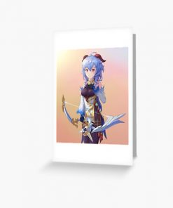 Cute Ganyu Amos Bow Genshin Impact Greeting Card RB2909 product Offical Anime Stationery Merch