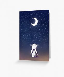 Moon Bunny Greeting Card RB2909 product Offical Anime Stationery Merch