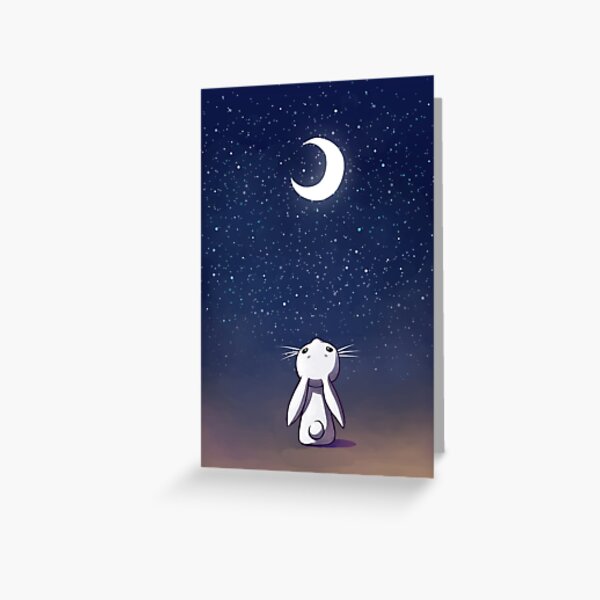 Moon Bunny Greeting Card RB2909 product Offical Anime Stationery Merch