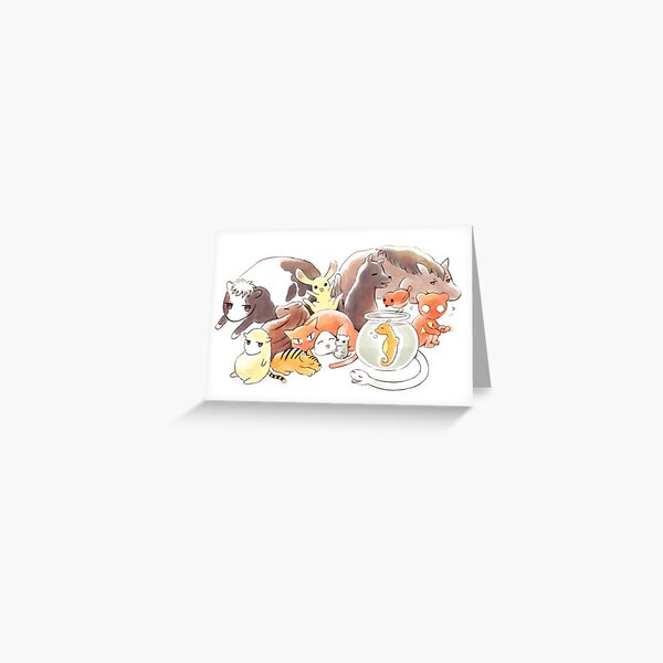 Fruits Basket | Zodiac Animals + Rice ball Greeting Card RB2909 product Offical Anime Stationery Merch