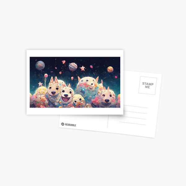 Happy Dogs in Space Postcard RB2909 product Offical Anime Stationery Merch