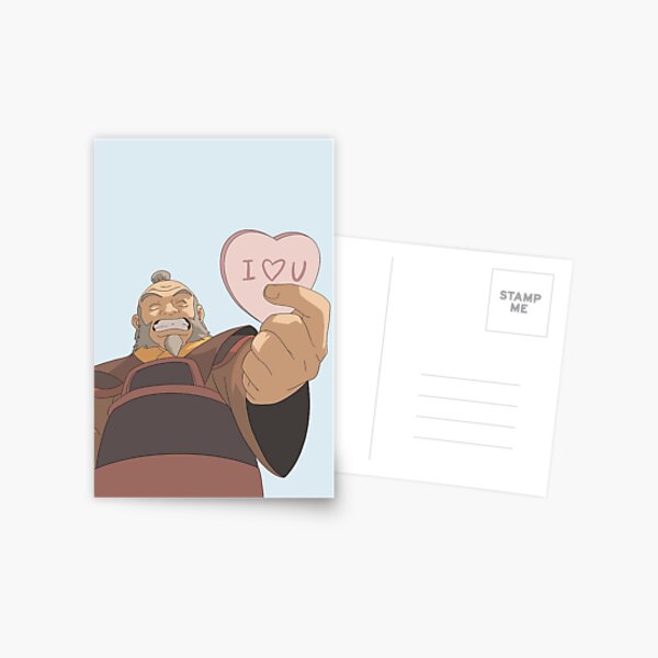 Uncle Iroh "I heart you" Candy Heart  Postcard RB2909 product Offical Anime Stationery Merch