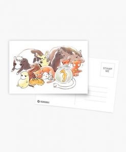 Fruits Basket | Zodiac Animals + Rice ball Postcard RB2909 product Offical Anime Stationery Merch