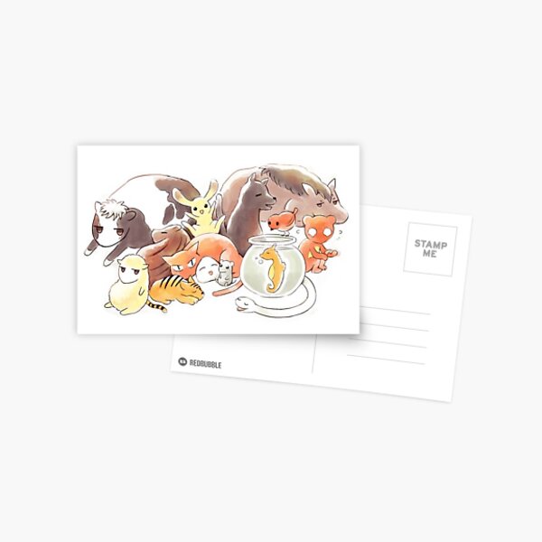 Fruits Basket | Zodiac Animals + Rice ball Postcard RB2909 product Offical Anime Stationery Merch