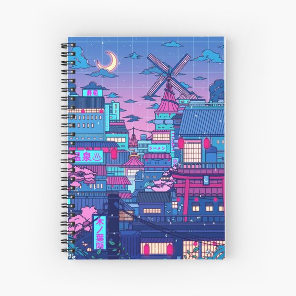 Cyberpunk Village Spiral Notebook RB2909 product Offical Anime Stationery Merch