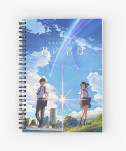 kimi no na wa // your name poster with text BEST RES Spiral Notebook RB2909 product Offical Anime Stationery Merch