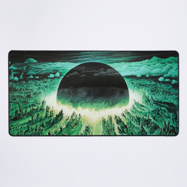 Akira Green Japanese Cyberpunk City Explosion Poster Desk Mat RB2909 product Offical Anime Stationery Merch