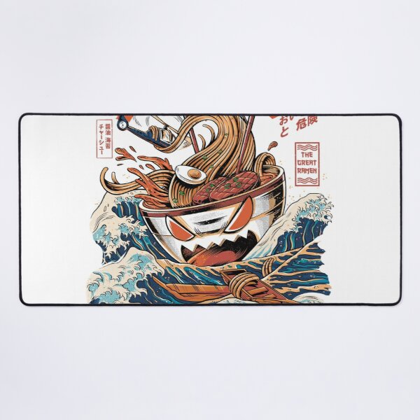 The black Great Ramen Desk Mat RB2909 product Offical Anime Stationery Merch