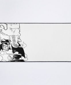 Minimalist Anime Art Pirate King Rubber Cursed Fruit Straw Hat Pirates Captain Manga Japanese Text Desk Mat RB2909 product Offical Anime Stationery Merch