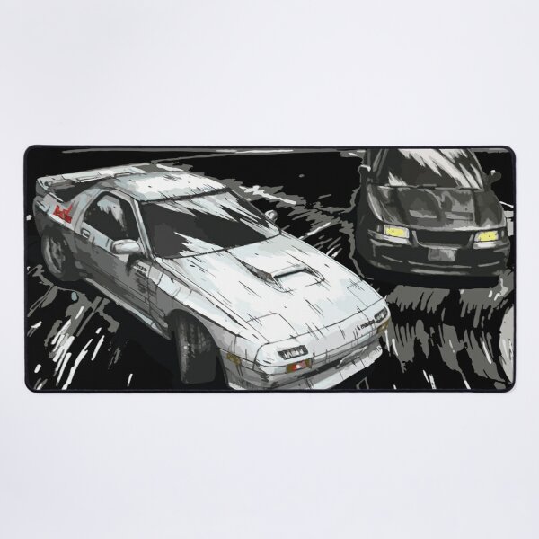 Initial D - Mountain Drift Racing Tandem EVO III vs FC rx-7 Desk Mat RB2909 product Offical Anime Stationery Merch